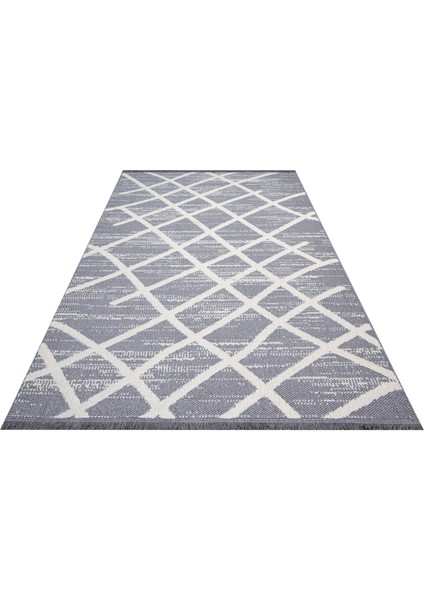 Keythorne Gri Geometrik Etnik Modern Desenli Poliproplen Hav Vermeyen Leke Tutmayan Kolay Temizlenen Yumuşak Makine Salon Yolluk Mutfak Halı fiyatları