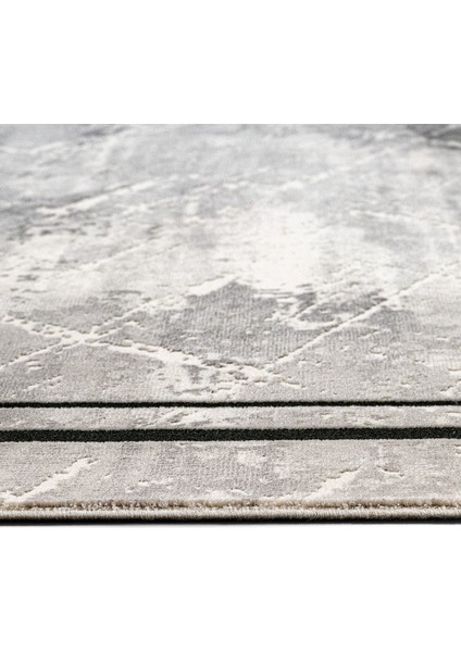 Chhindwara Çerçeveli Gri Akrilik Dikdörtgen Modern Desenli Akrilik Hav Vermeyen Leke Tutmayan Kolay Temizlenen Yumuşak Makine Salon Yolluk Mutfak Halı fiyatları