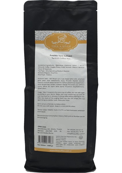Fındıklı Türk Kahvesi ( 1000 gr ) fiyatları