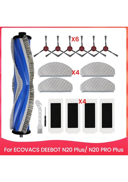 Ecovacs Deebot N20 Plus/ N20 Pro Plus Robot Süpürge Aksesuarları Yedek Parçalar Ana Yan Fırça Filtre Paspaslar (Yurt Dışından)