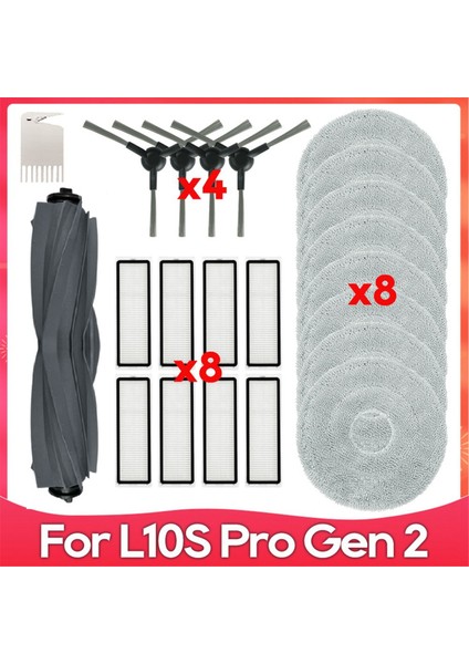 Dreame L10S Pro Gen 2/RLL42SDA Ana Yan Fırça Paspas Bezi Hepa Filtre Robot Süpürge Aksesuar Parçası ile Uyumludur (Yurt Dışından)