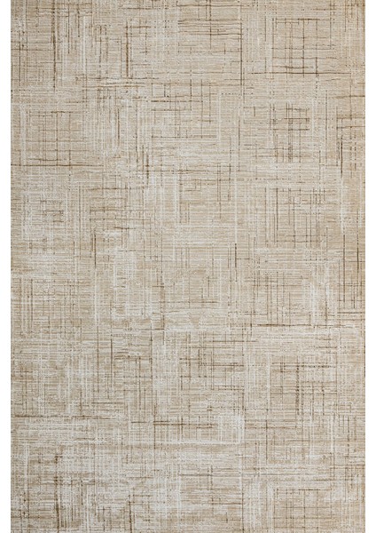 Bej Modern Etnik Desenli Pamuk Makinada Yıkanabilir Hav Toz Vermez Leke Tutmayan Kaymaz Taban Dijital Makine Baskı Salon Yolluk Mutfak Halı