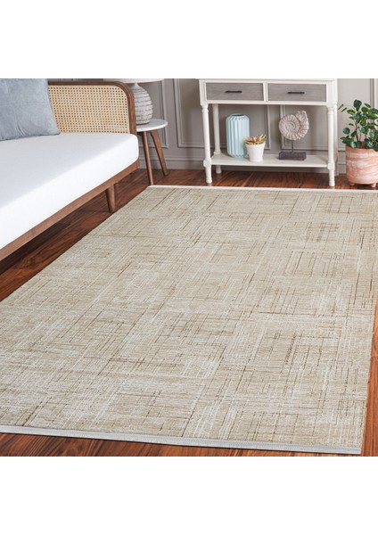 Bej Modern Etnik Desenli Pamuk Makinada Yıkanabilir Hav Toz Vermez Leke Tutmayan Kaymaz Taban Dijital Makine Baskı Salon Yolluk Mutfak Halı fiyatları