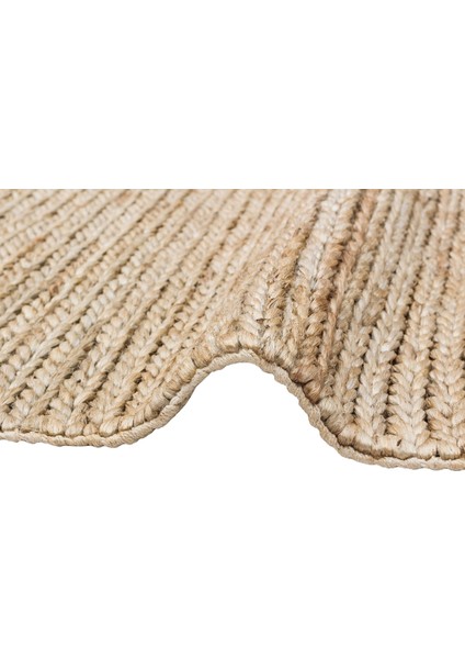 Trofaiach Modern Bej Jüt Dikdörtgen Modern Desenli Akrilik Hav Vermeyen Leke Tutmayan Kolay Temizlenen Yumuşak Makine Salon Yolluk Jüt Halı