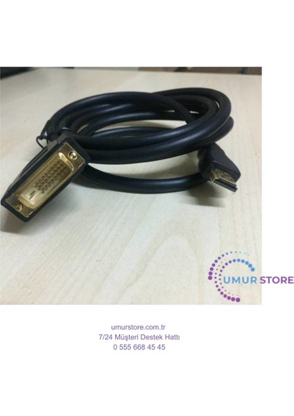 1 Metre HDMI To DVI Kablo HDMI To DVI Kablo 24+1