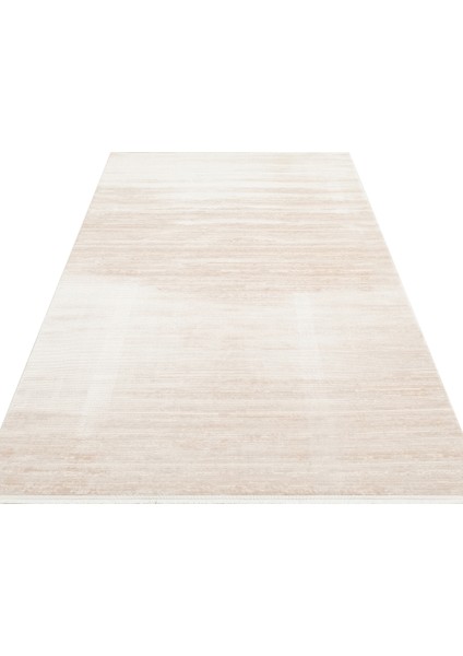 Bej Düz Etnik Modern Desenli Akrilik Hav Vermeyen Leke Tutmayan Kolay Temizlenen Yumuşak Makine Salon Yolluk Mutfak Halı