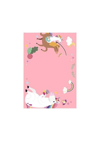 Nicolie Çocuk Pembe Polyester Dikdörtgen Modern Desenli Pamuk Makinada Yıkanabilir Hav Toz Vermez Leke Tutmayan Kaymaz Taban Dijital Makine Baskı Salon Yolluk Mutfak Halı