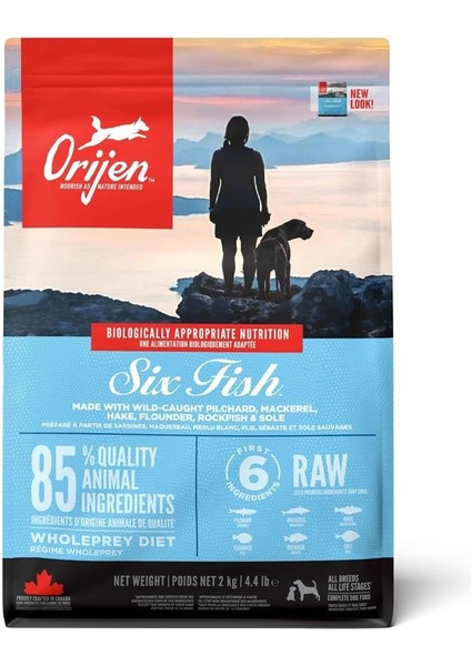Six Fish Tahılsız 6 Balıklı Yetişkin Köpek Maması 2 Kg