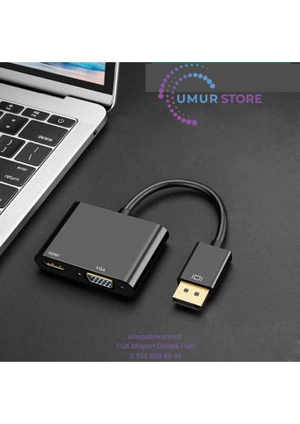3in1 Dp To HDMI + VGA Adaptör 4K 30hz Görüntü Adaptörü - FC503 fiyatları