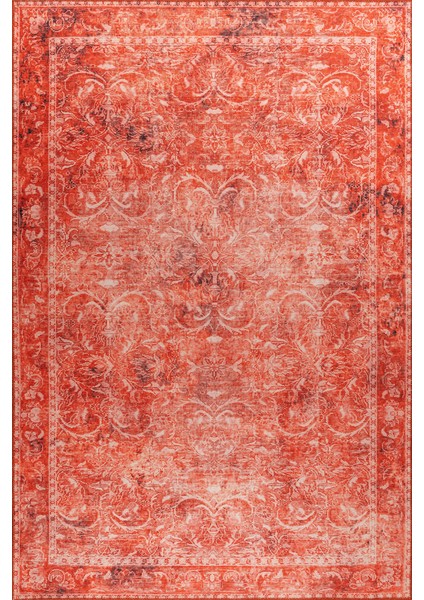 Clifton Modern Kırmızı Polyester Dikdörtgen Modern Desenli Pamuk Makinada Yıkanabilir Hav Toz Vermez Leke Tutmayan Kaymaz Taban Dijital Makine Baskı Salon Yolluk Mutfak Halı fiyatları