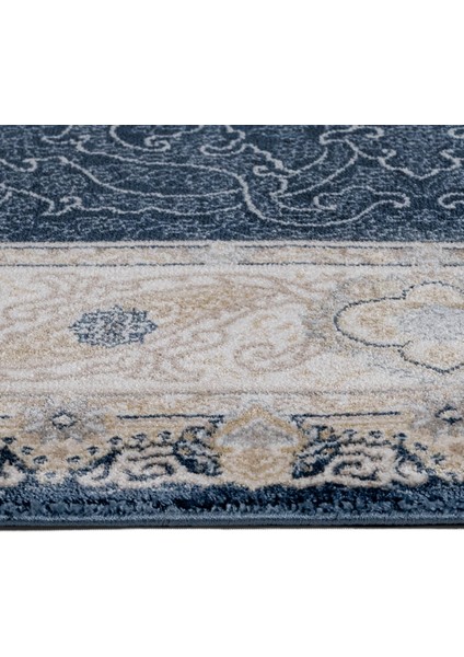 Rewa Klasik Lacivert Polyester Dikdörtgen Modern Desenli Akrilik Hav Vermeyen Leke Tutmayan Kolay Temizlenen Yumuşak Makine Salon Yolluk Mutfak Halı fiyatları