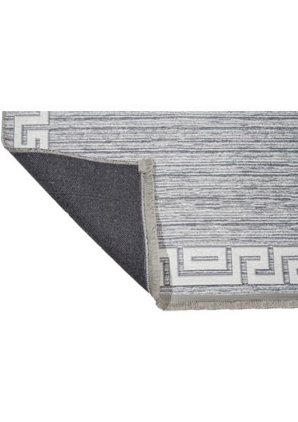 Hoogeveen Geometrik Gri Polyester Dikdörtgen Modern Desenli Pamuk Makinada Yıkanabilir Hav Toz Vermez Leke Tutmayan Kaymaz Taban Dijital Makine Baskı Salon Yolluk Mutfak Halı modelleri