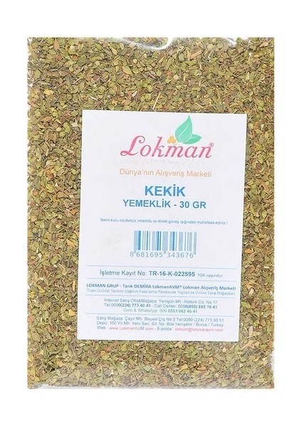 Kekik 30 gr Paket