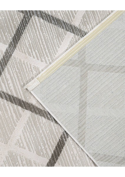 Ojasvi Geometrik Gri Pamuk Kare Modern Desenli Akrilik Hav Vermeyen Leke Tutmayan Kolay Temizlenen Yumuşak Makine Salon Yolluk Mutfak Halı fırsatları