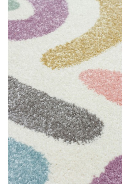 Mittelberg Pembe Figürlü Etnik Modern Desenli Poliproplen Hav Vermeyen Leke Tutmayan Kolay Temizlenen Yumuşak Makine Salon Yolluk Mutfak Halı fırsatları