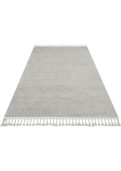 Naxxar Gri Geometrik Etnik Modern Desenli Mikro Hav Vermeyen Leke Tutmayan Kolay Temizlenen Yumuşak Makine Salon Yolluk Mutfak Halı modelleri