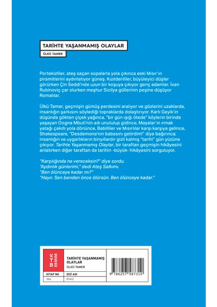 Tarihte Yaşanmamış Olaylar - Ülkü Tamer fiyatları