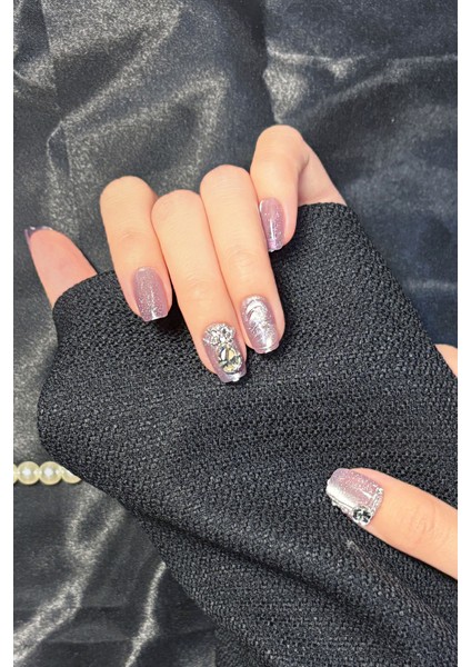 Kedi Gözü Medıum Beden 10 Adet Takma Tırnak Seti Kutulu T057