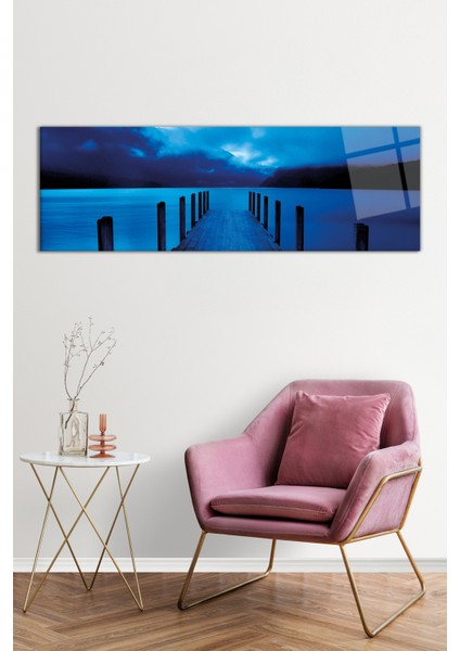 Iskele ve Deniz Panoramik Cam Tablo, Darbelere Dayanıklı Kırılmaz Cam, Hediyelik fiyatları