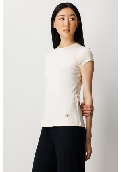 On Sıfır Yaka Ay Kol Basic Bluz fiyatları