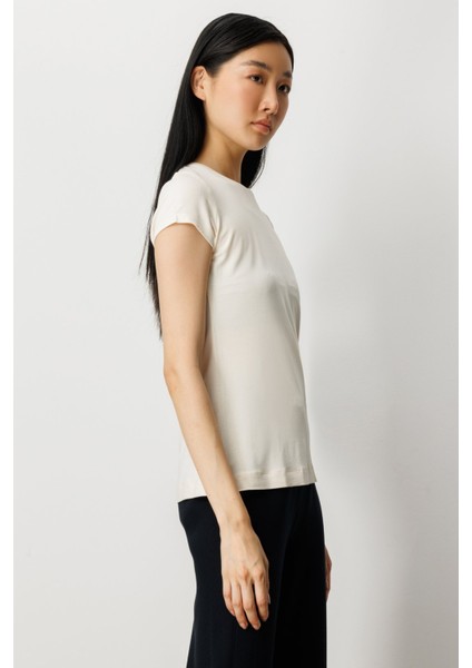 On Sıfır Yaka Ay Kol Basic Bluz modelleri