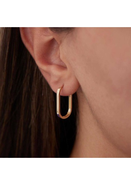 Oval Geniş Ataç Küpe