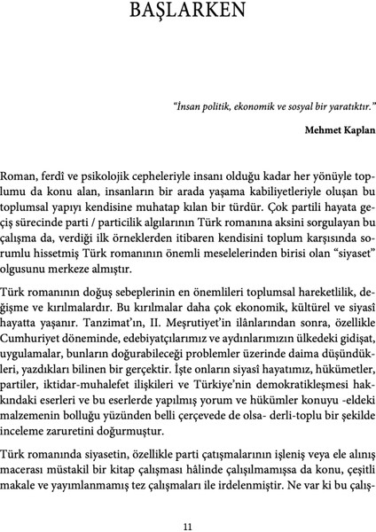 Siyaset ve Roman - Mehmet Samsakçı