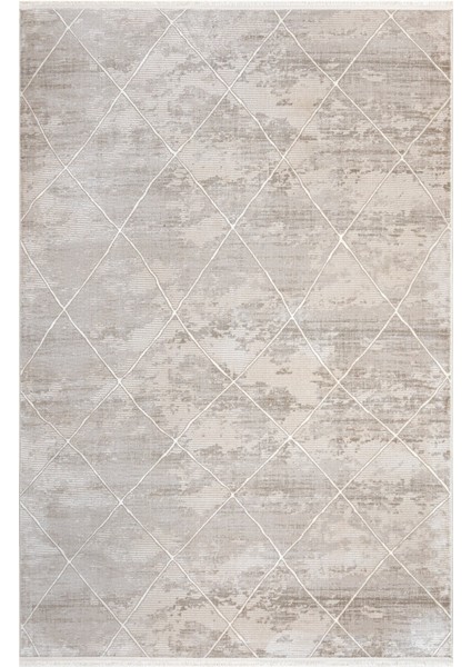 Sueda Geometrik Bej Mikrofiber Dikdörtgen Modern Desenli Akrilik Hav Vermeyen Leke Tutmayan Kolay Temizlenen Yumuşak Makine Salon Yolluk Mutfak Halı