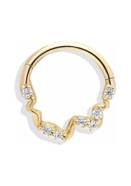 Taşlı Dalga Model Helix Piercing