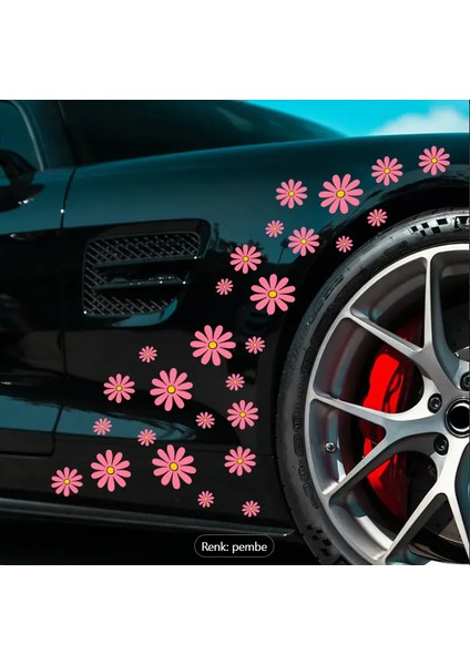 Çiçek Desenli Araba Sticker – Çiçek Kaplama Sticker