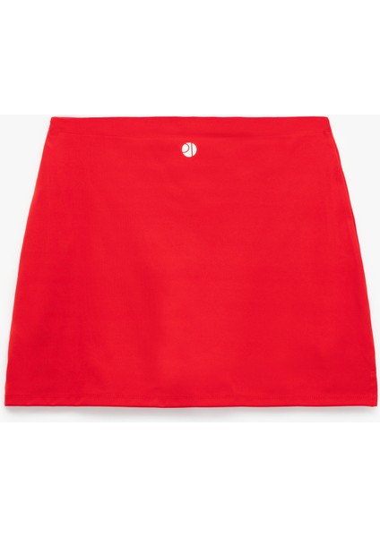 Yüksek Bel Interlok Slim Fit Mini Spor Şort Etek fiyatları