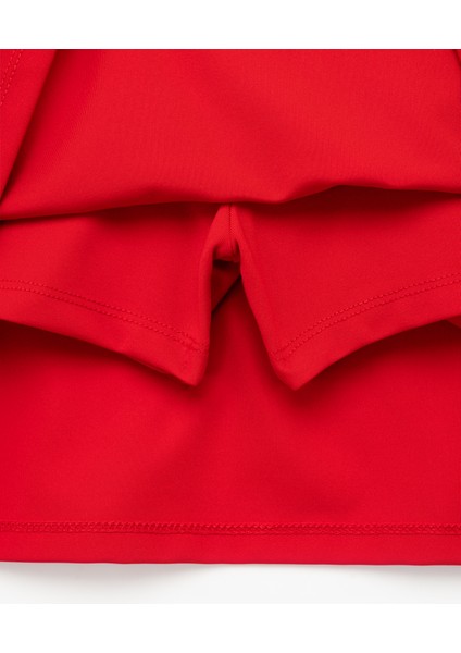 Yüksek Bel Interlok Slim Fit Mini Spor Şort Etek fırsatları