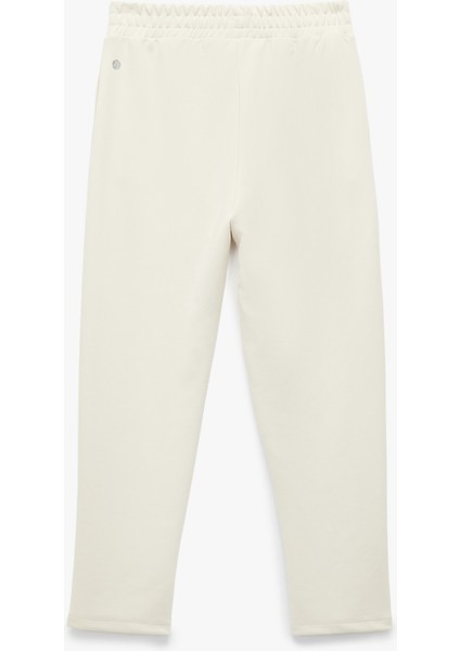 Yüksek Bel Nervürlü Cep Detaylı Düz Paça Modal Karışımlı Spor Eşofman Altı fiyatları