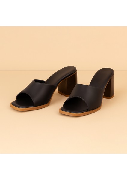 Evander Hakiki Deri Baskılı Topuklu Ayakkabı