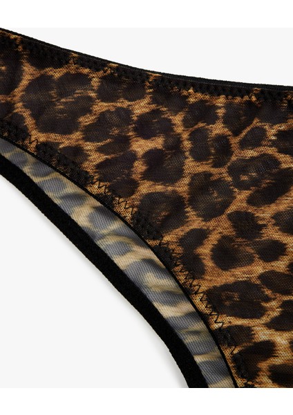Yarı Transparan Leopar Desenli Tül Külot modelleri