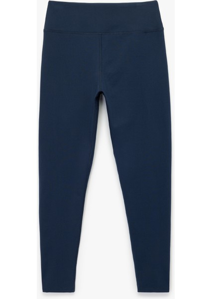 Yüksek Bel Skinny Fit Interlok Dikiş Detaylı Spor Tayt