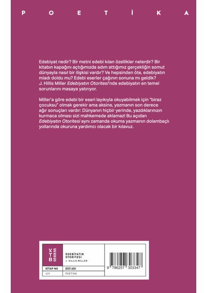 Edebiyatın Otoritesi - Joseph Hillis Miller fiyatları