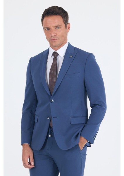 Lacivert Kırlangıç Yaka Kelebek Astar 6 Drop Slim Fit Beli Lastikli Takım Elbise 1001250176 fiyatları
