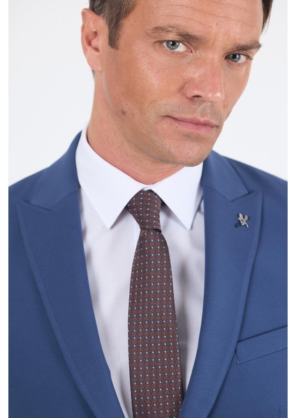 Lacivert Kırlangıç Yaka Kelebek Astar 6 Drop Slim Fit Beli Lastikli Takım Elbise 1001250176 fırsatları