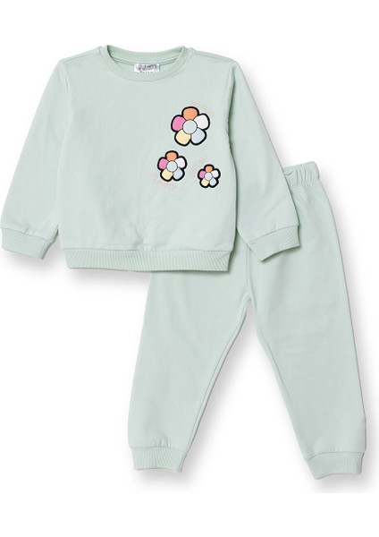 Kız Bebek Eşofman Takımı Motto Girl Patikli