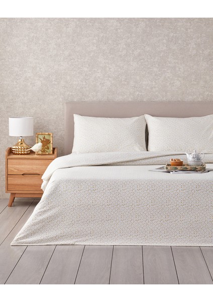 Sweet Violet Kolay Ütülenir Tek Kişilik Nevresim Takımı 160X220 cm Yağ Yeşili