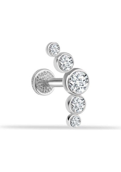 5 Taşlı Tragus Piercing