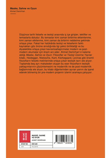 Maske, Sahne ve Oyun - Ahmet Demirhan fiyatları