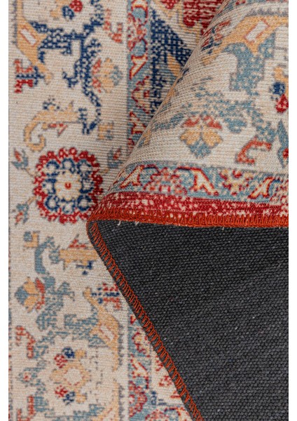 Diani Klasik Kırmızı Polyester Dikdörtgen Modern Desenli Pamuk Makinada Yıkanabilir Hav Toz Vermez Leke Tutmayan Kaymaz Taban Dijital Makine Baskı Salon Yolluk Mutfak Halı fırsatları