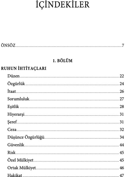 Kökler - Simone Weil modelleri