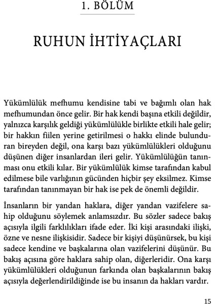 Kökler - Simone Weil