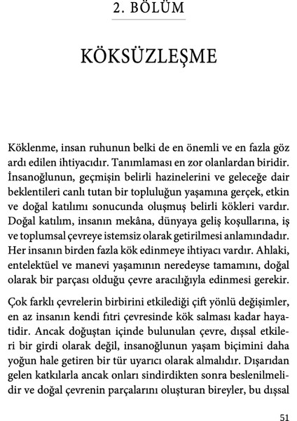 Kökler - Simone Weil