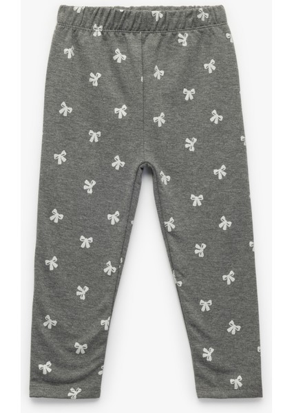 Şardonlu Beli Lastikli Fiyonk Desenli Tayt fiyatları