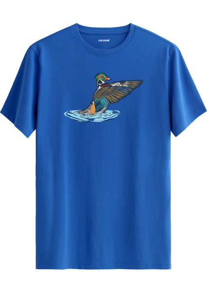 Ördek Baskı Doğa Tasarım %100 Pamuk Premium Kumaş Tişört