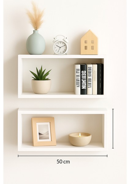 Duvara Monte Kitaplık Beyaz 2 Li Raf Duvar Rafı, Düzenleyici fırsatları